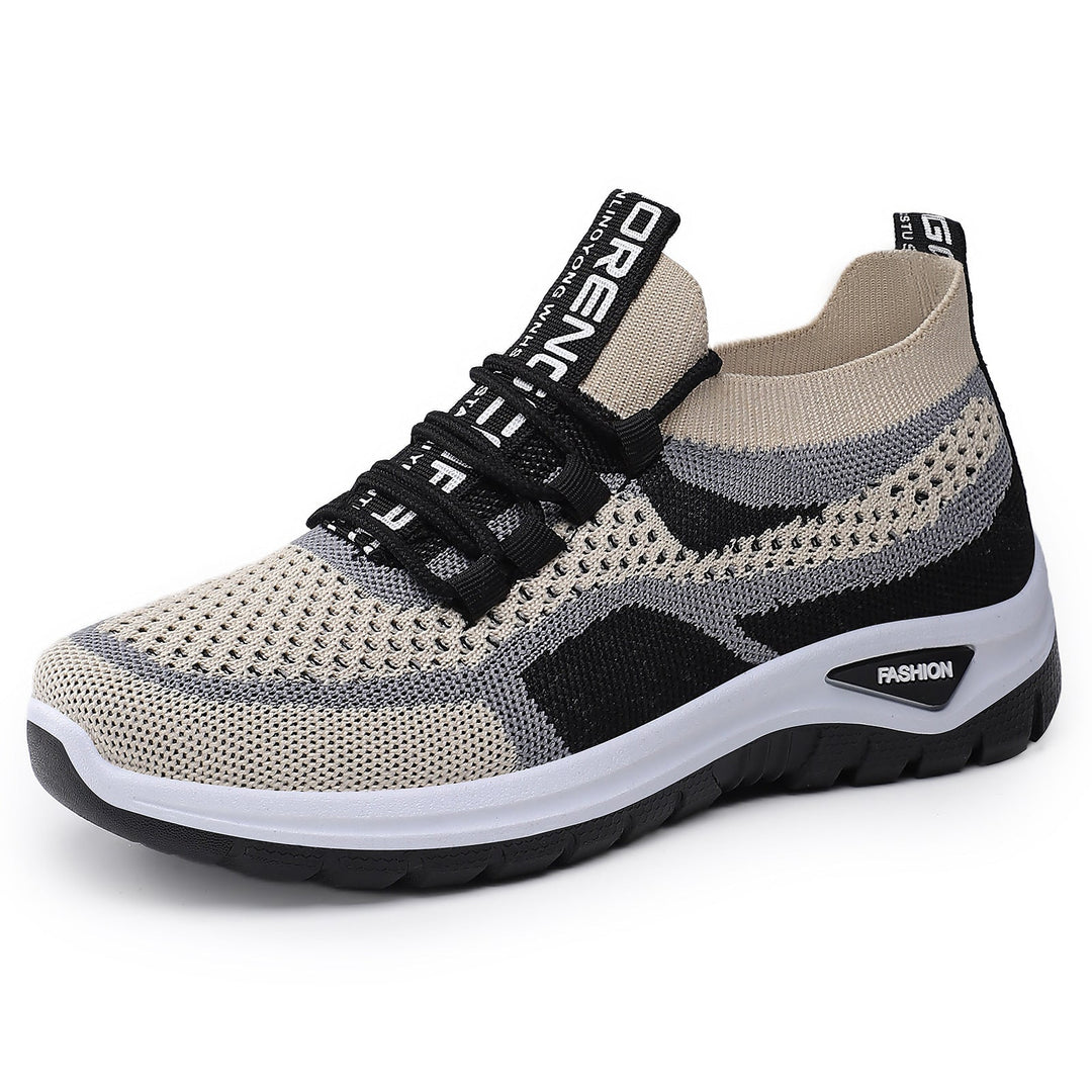 Women's Breathable Mesh Running Shoes with Elastic Lacing EB