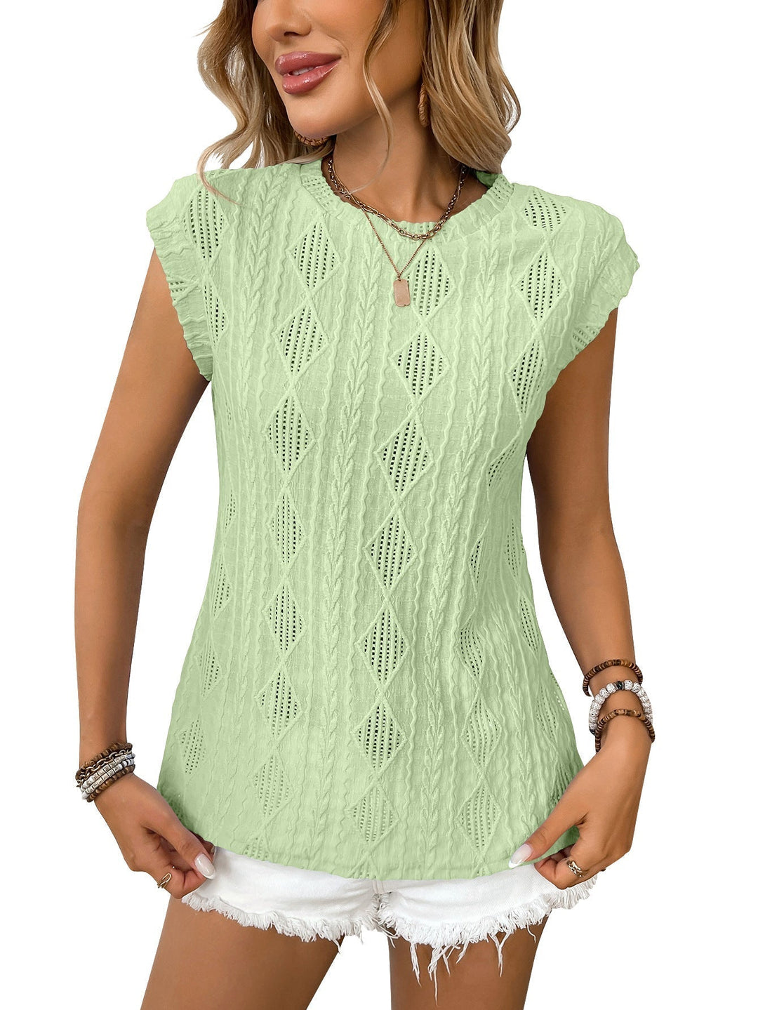 DELICE Lightweight Knit Chic Tee - Elena Harper