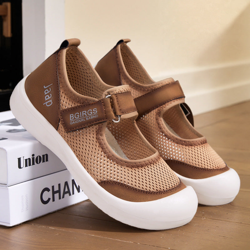 Women's Comfortable Mesh Shoes with Velcro EB