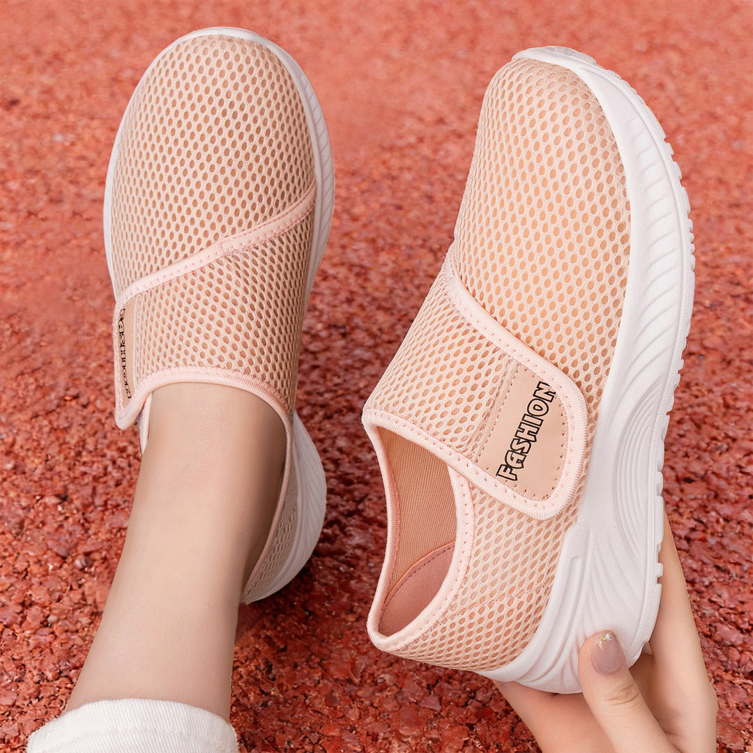 Women's Breathable Slip-On Sneakers with Elastic Closure EB