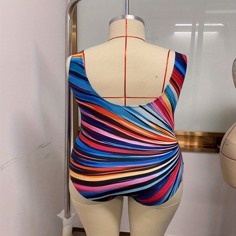Women's Swimwear with Stylish Spiral Pattern EB