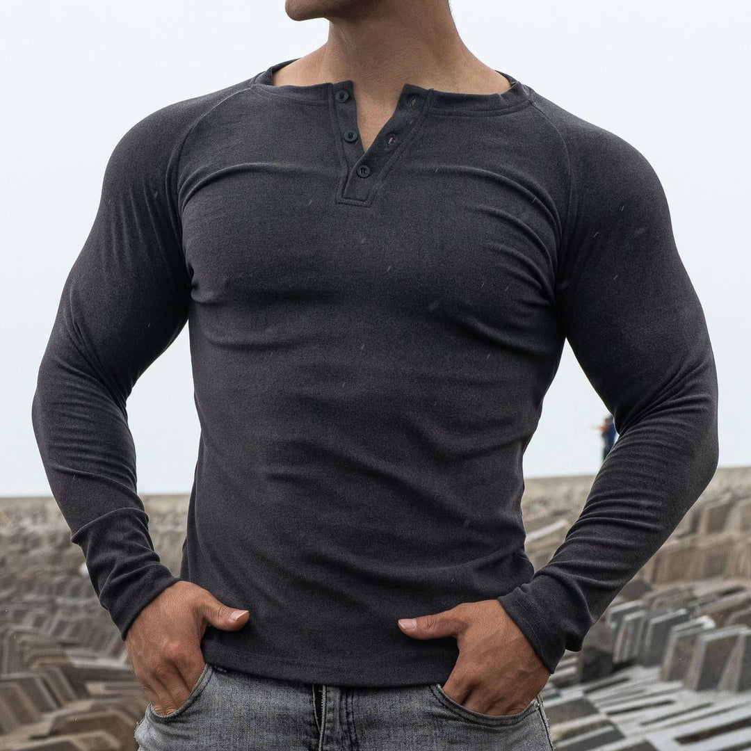 Men's Long Sleeve Fitted Shirt with Buttons - Darío