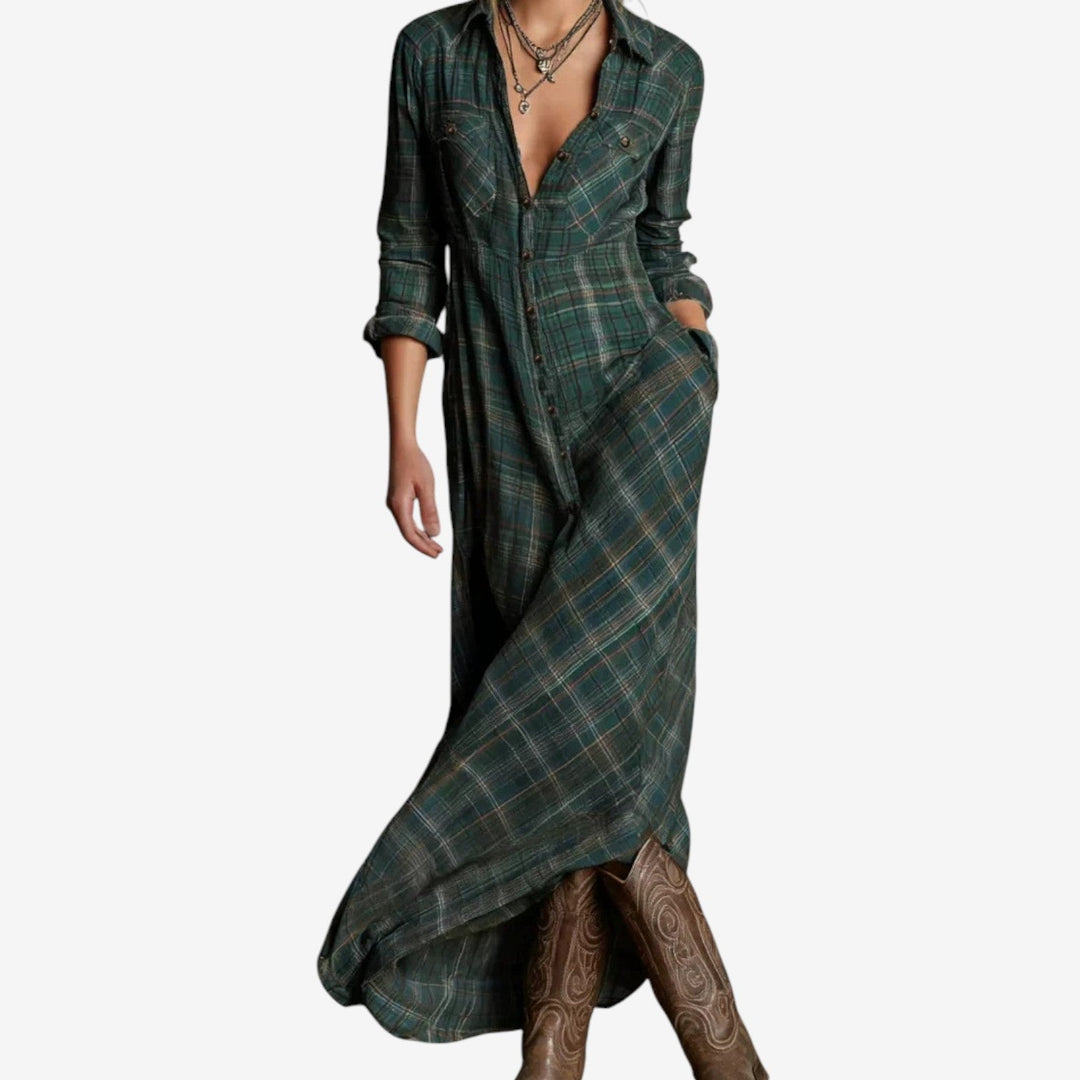 Carisse Collared Minimalist Dress - Elena Harper