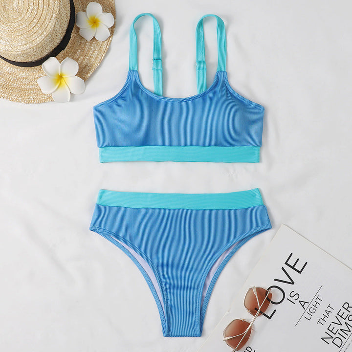 Women's Bikini Set with Sophisticated Rib Design and Adjustable Straps Maréssa, view 3 - Elena Harper