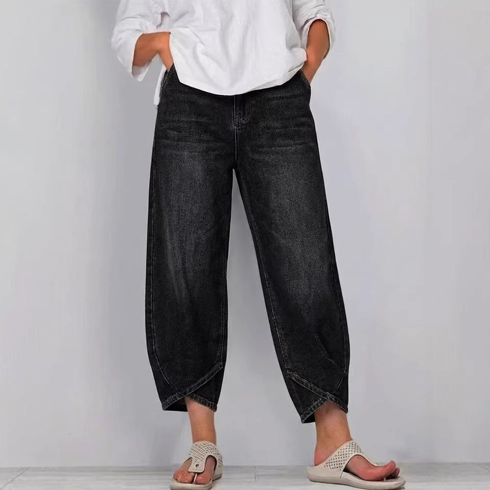 Wide-Leg Women's Jeans with Chic Casual Style