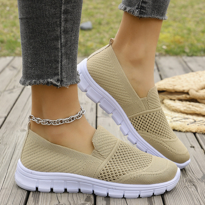 Women's Breathable Slip-On Sneakers with Elastic Insert EB