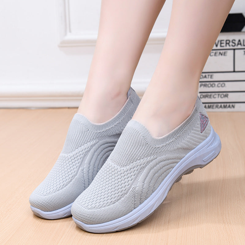 Ladies Comfortable and Flexible Slip-On Sneakers EB