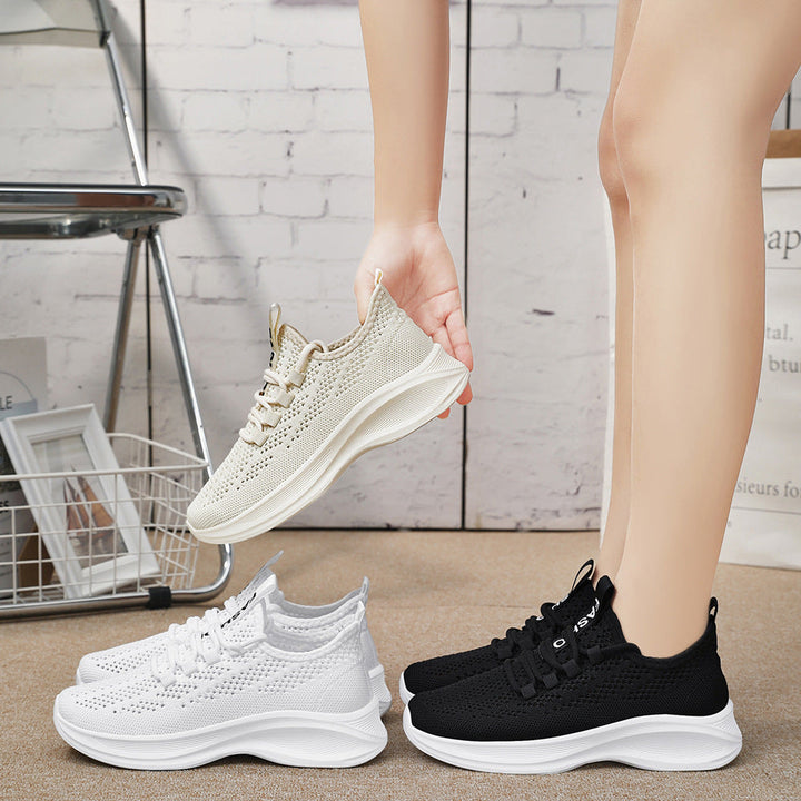 Women's Breathable Sneakers with Elastic Upper EB