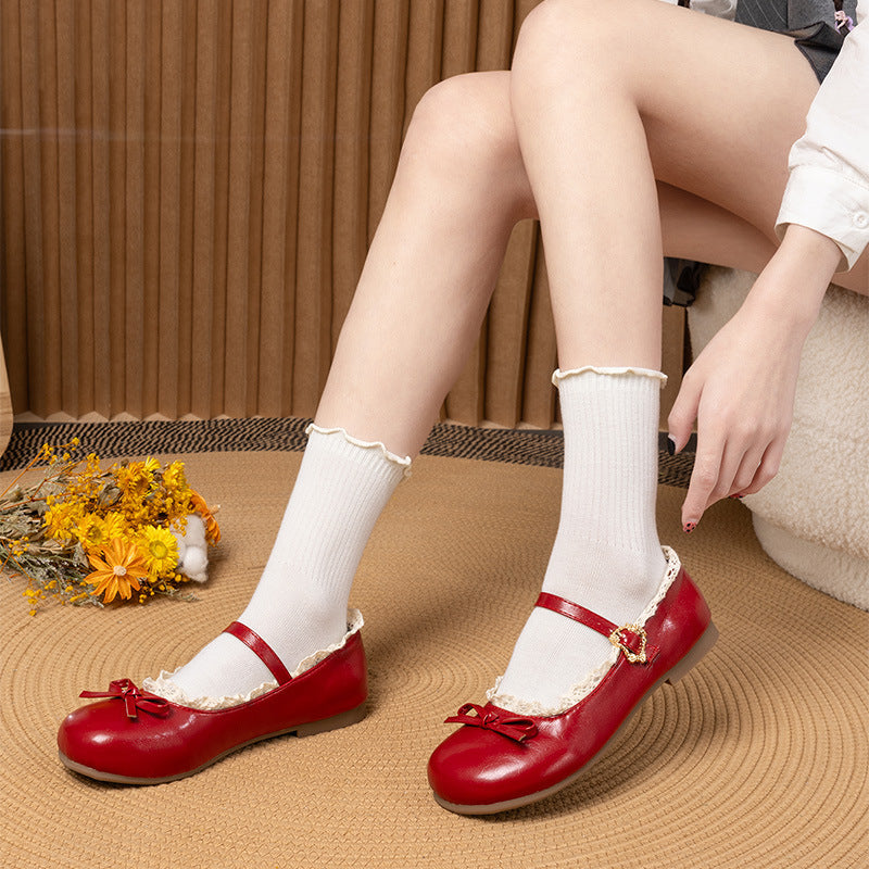 Ladies' Ballerina Shoes with Elegant Strap Detail and Comfortable Sole EB