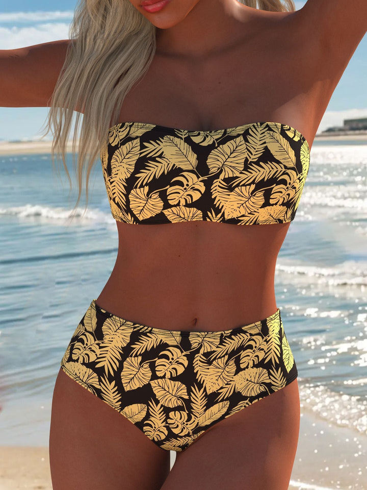 Women's Bikini Set with Fashionable Wave Pattern and Adjustable Straps Maréssa, view 10 - Elena Harper