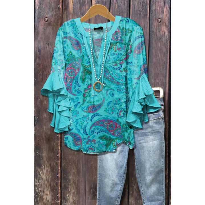 BLOUSE WITH RUFFLES FOR WOMEN