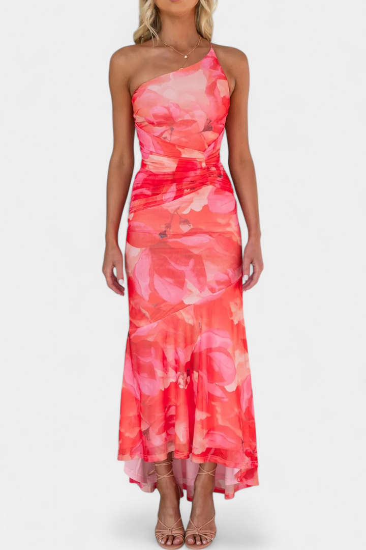 Abigail One-Shoulder Floral Dress