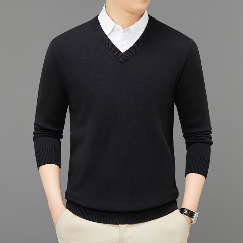 LAURENT MONACO | MEN'S V-NECK KNIT SWEATER