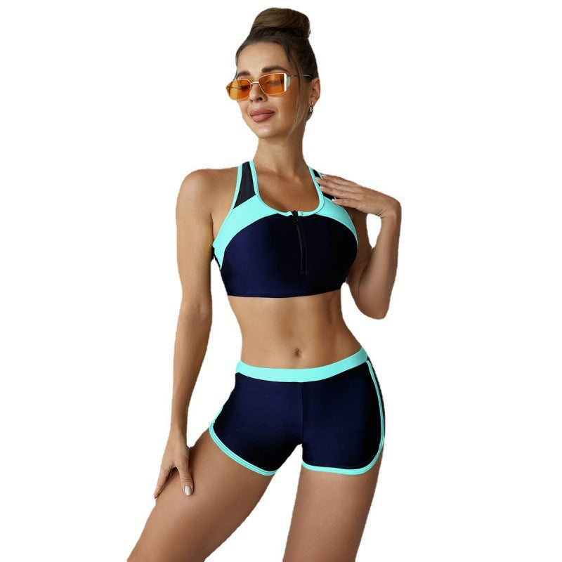 Women's Activewear Set with Zipper and High-Performance Fabrics EB