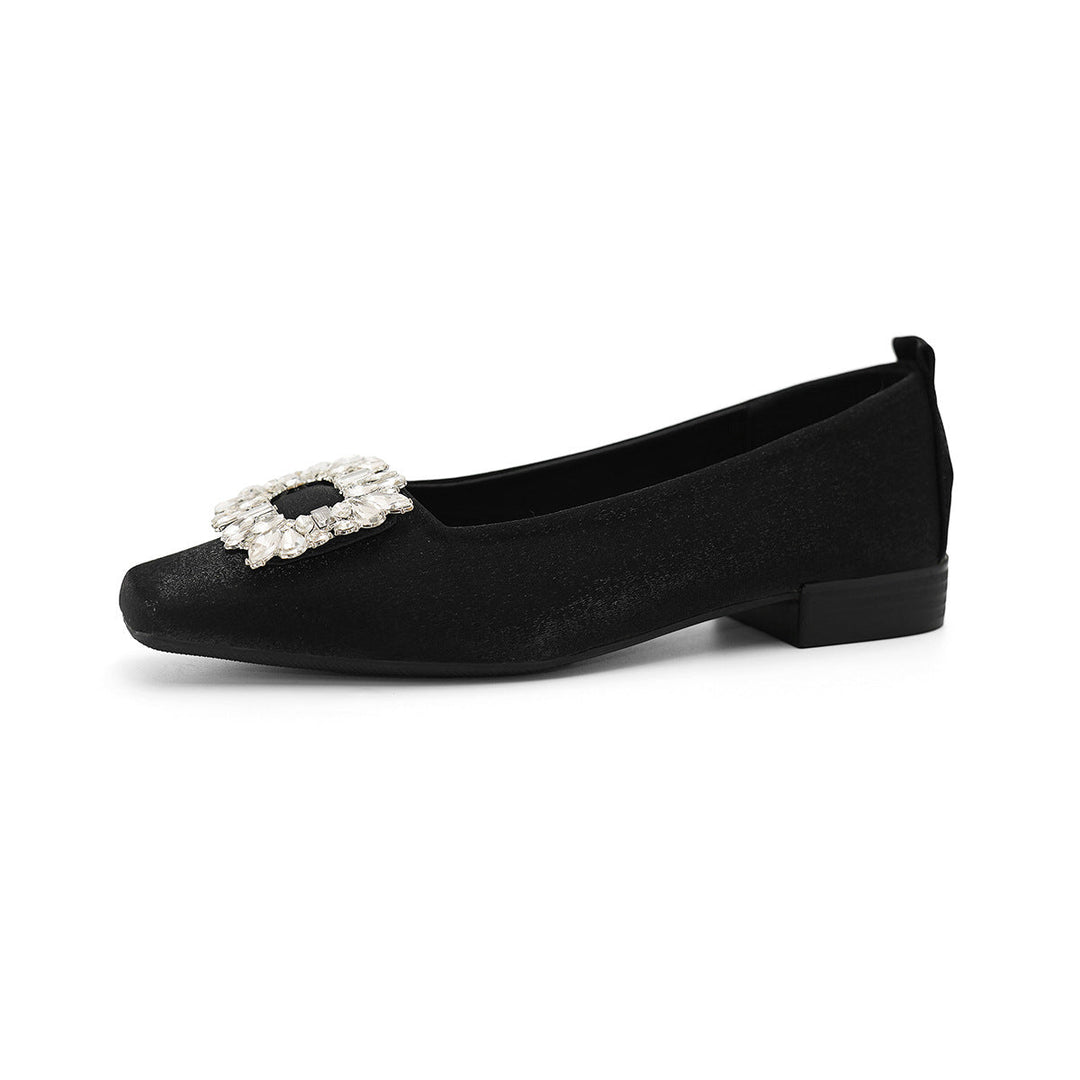 Ladies' Ballet Flats with Sparkling Rhinestone Detail and Modern Design EB
