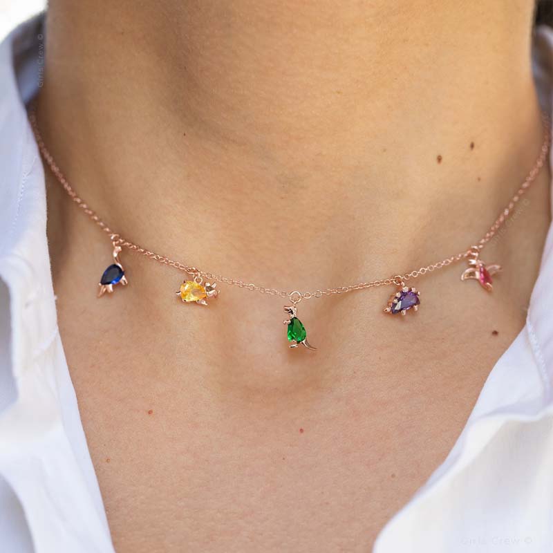 Colored Pendant Necklace