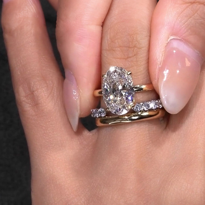 Elegant European Style Stacked Zirconia Diamond Ring - Elena Harper
