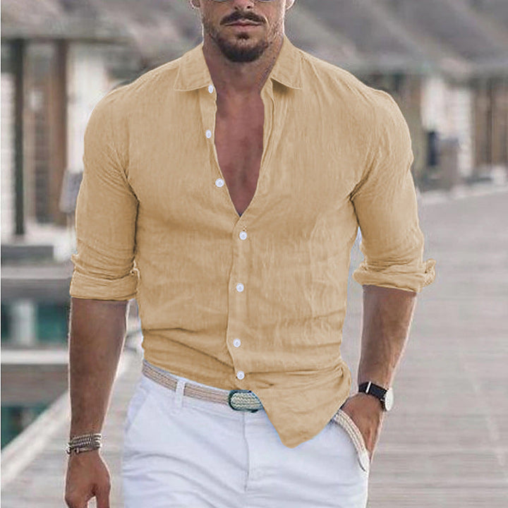 Men's Stylish Lightweight Button-Up Shirt for Summer