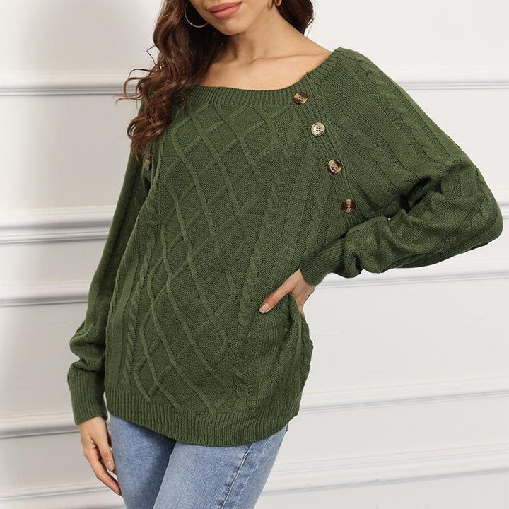Casual Twisted Knit Pullover