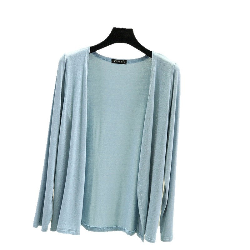 Women's Lightweight Open Front Long Sleeve Cardigan