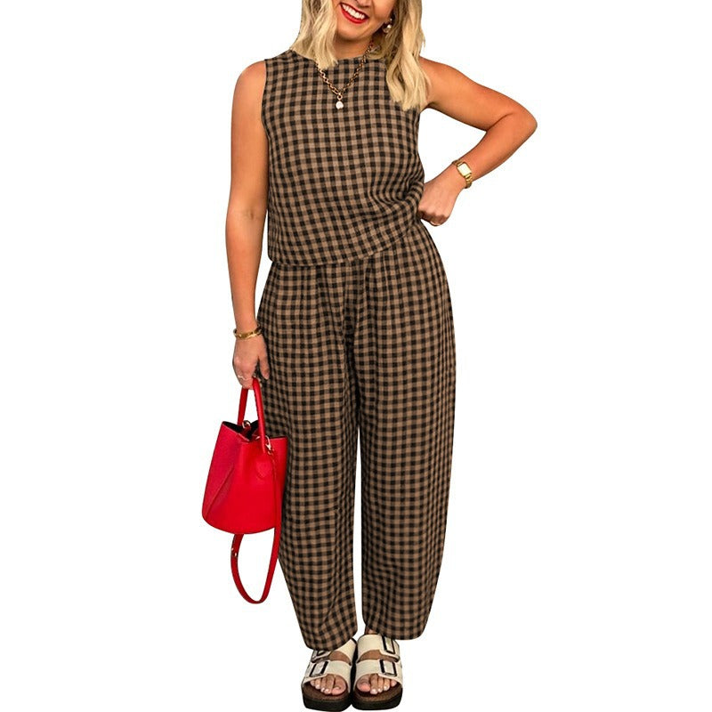 ELARAMI Lightweight Casual Sleeveless Two-Piece Loungewear - Elena Harper