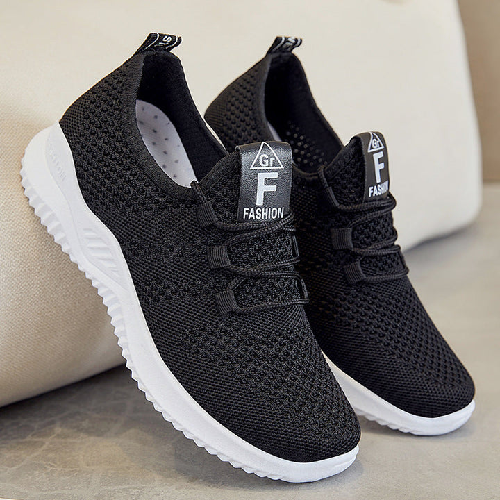 Women's Breathable Lightweight Sneakers with Elastic Upper EB