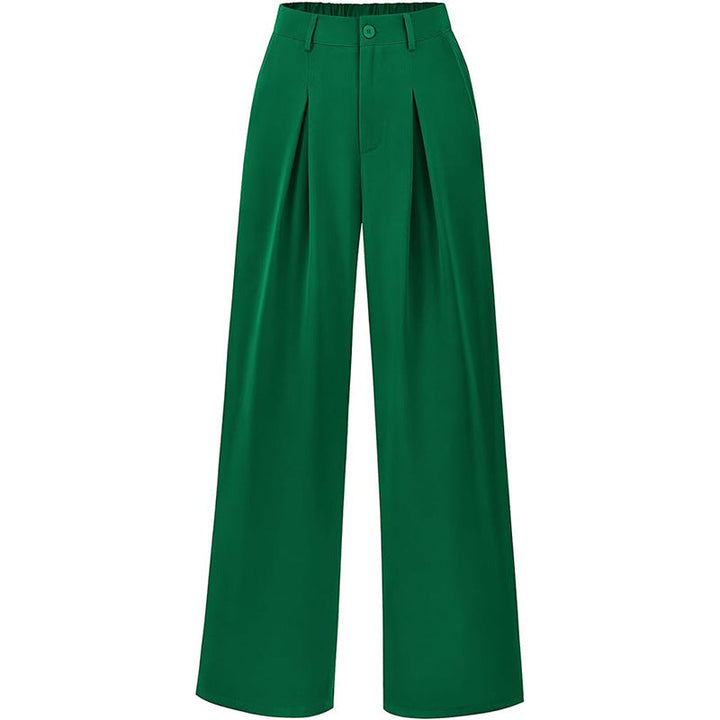 Women's High Waist Pleated Wide Leg Trousers for Chic Style