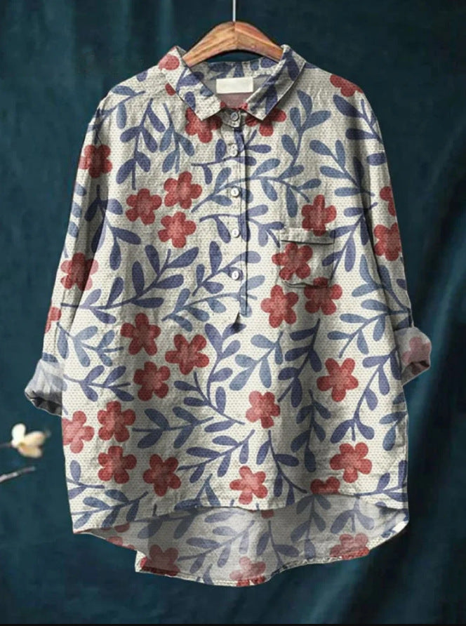 Caroline Elegant Floral Blouse - Elena Harper