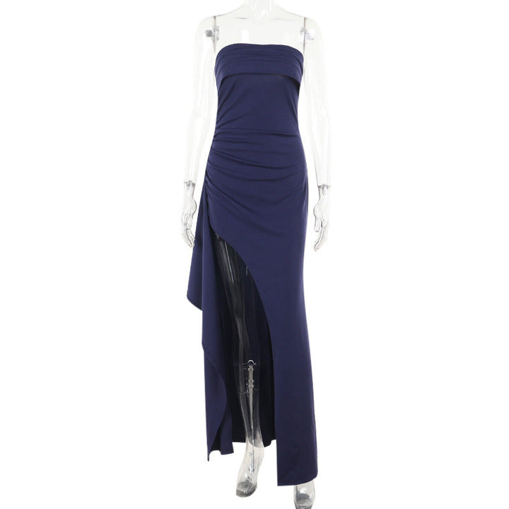 Damen Elegant Wickelmaxikleid EB
