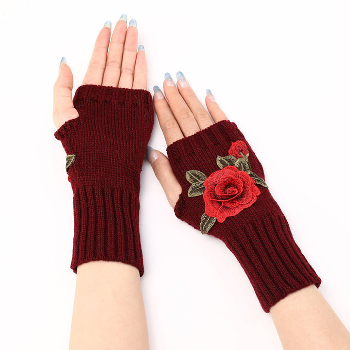 Warm Flower Gloves