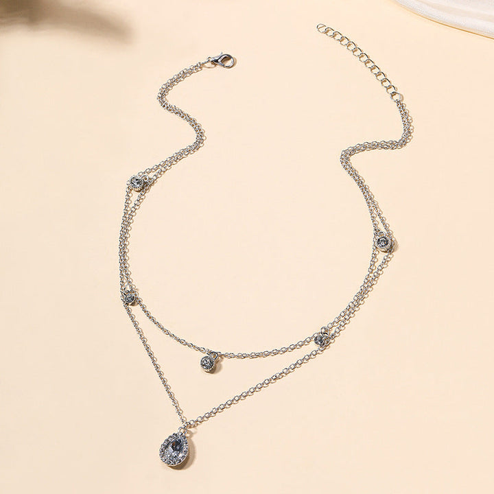 Vintage Water Drop Pendant Necklace