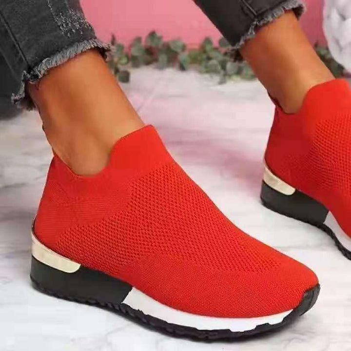 Women's Breathable Slip-On Sneakers with Fashionable Design EB