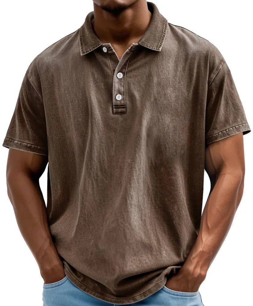 LAURENT MONACO | VINTAGE WASHED POLO FOR MEN