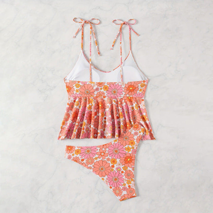 Women's Swimsuit with Floral Ruffle Design EB