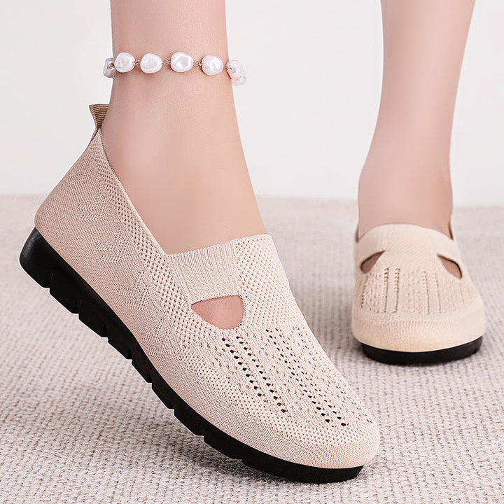 Ladies' Comfortable Slippers with Elastic Strap and Breathable Upper EB