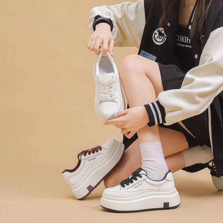 Women's Chunky Sneakers with High Platform and Durable Construction Névara, view 2 - Elena Harper