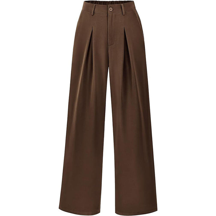 Women's High Waist Pleated Wide Leg Trousers for Chic Style