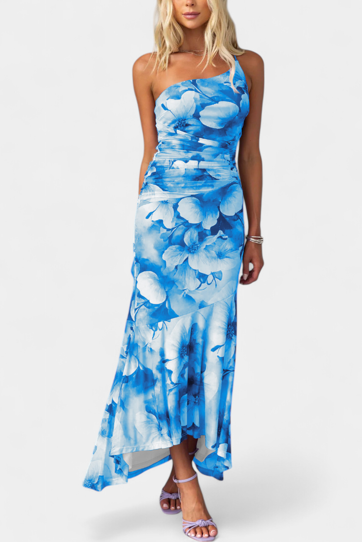 Abigail One-Shoulder Floral Dress