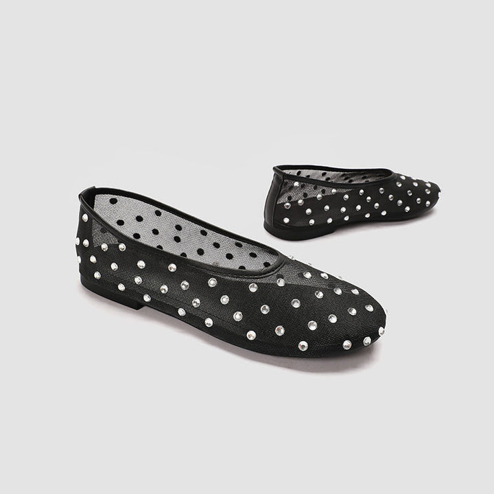 Women's Ballerinas with Fashionable Rhinestone Design EB