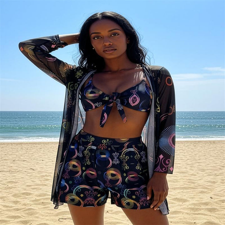 Women's Bikini Set with Fashionable Kimono – Maréssa