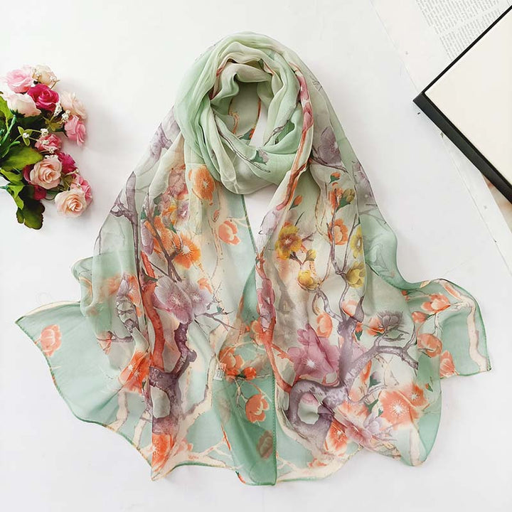 Vintage Floral Print Scarf
