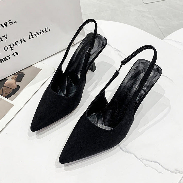 Women's Slingback Pumps with Narrow Point & Low Heel Height