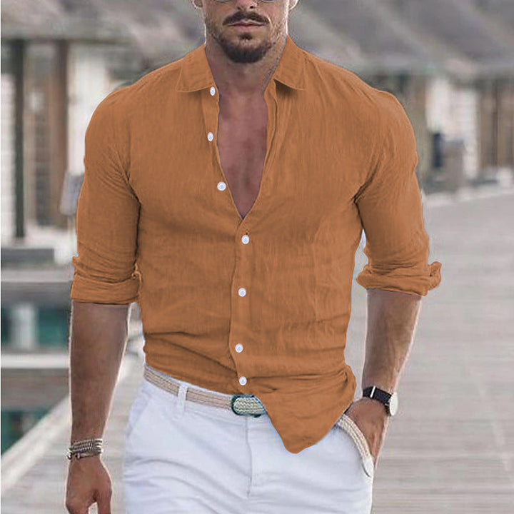 Men's Stylish Lightweight Button-Up Shirt for Summer
