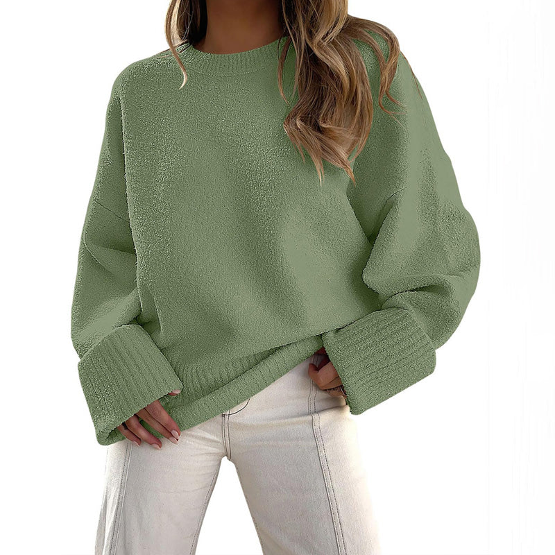 Casual Solid Color Pullover