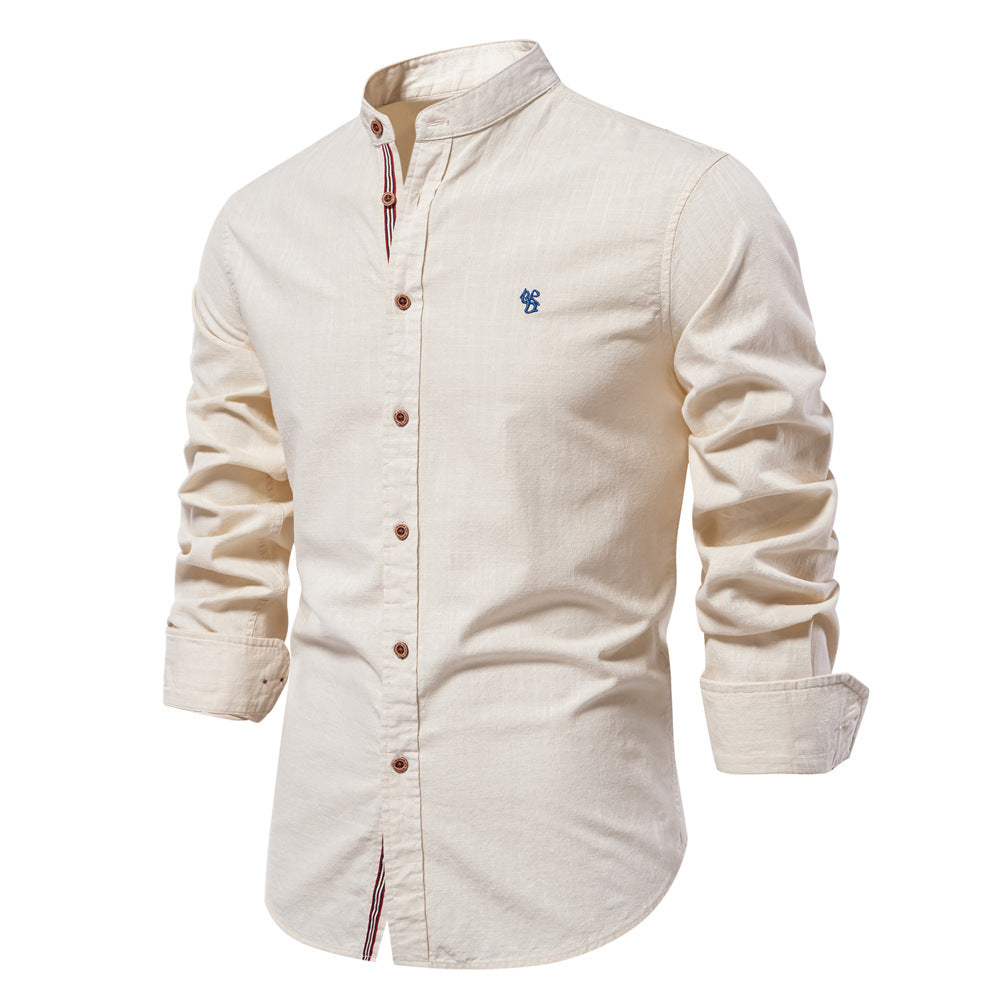ELENA HARPER™  |  MENS MANDARIN COLLAR SHIRT