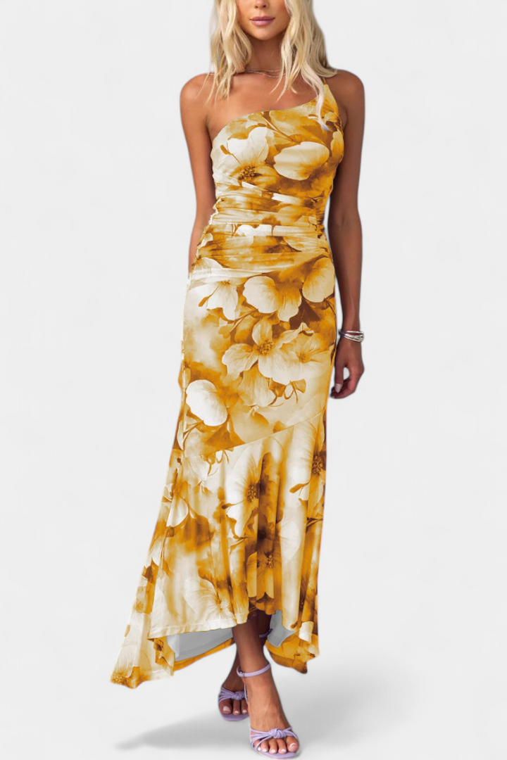 Abigail One-Shoulder Floral Dress