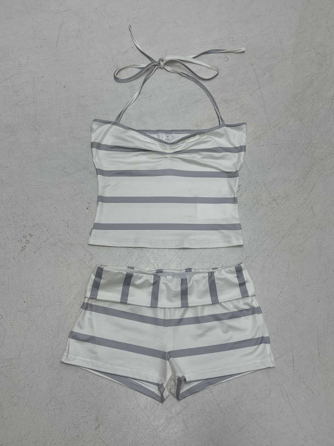 Ladies' Swim Set with Trendy Striped Pattern EB