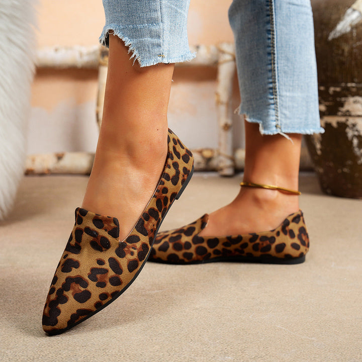 Women's Ballerinas in Modern Leopard Print EB