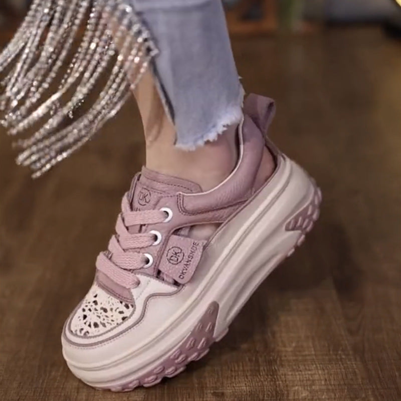 Women's Chunky Sneakers with Airy Mesh Upper and Durable Sole – Névara