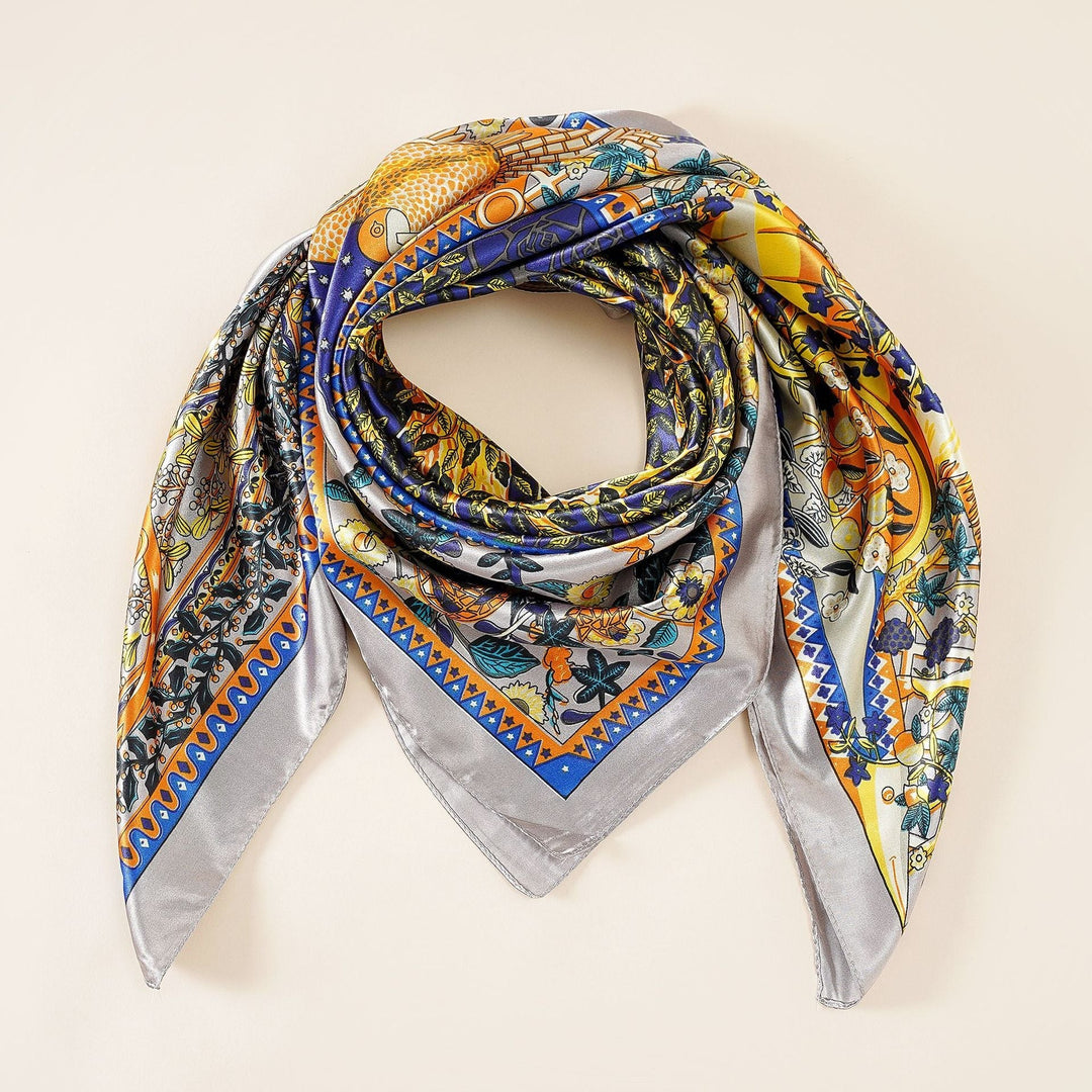Women's Scarf with Floral Pattern